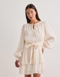Vero Moda - Hvid - Vmelisa Ls Detail Short Dress Exp