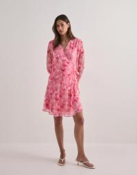 Vero Moda - Pink - Vmsmilla L/S Detail Short Wrap Dres