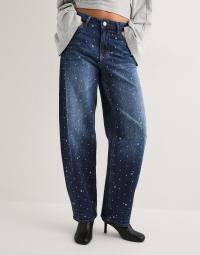 Pieces - Blå - Pcmerle Mw Barrel Jeans D2D Fsy Pp