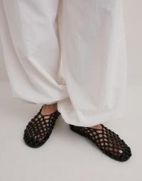 Nelly - Sort - Braided Flat