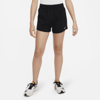 Vævede Nike One-Dri-FIT-træningsshorts med høj talje til større børn (piger) - sort