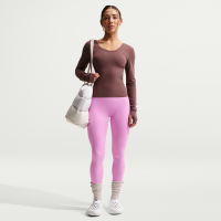 Nike Zenvy-leggings i fuld længde med høj talje og uden søm foran til kvinder - lilla