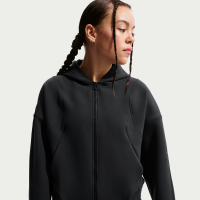 Maskinstrikket Nike MAVN Therma-FIT-hættetrøje med lynlås i fuld længde til piger - sort