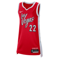 A'ja Wilson Las Vegas Aces 2026 Rebel Edition-Nike Dri-FIT WNBA Rebel-spillertrøje - rød