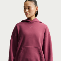 Oversized Nike Studio Fleece-hættetrøje i medium vægt til kvinder - rød