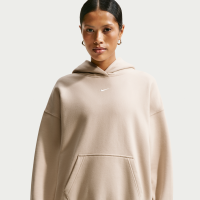 Oversized Nike Studio Fleece-hættetrøje i medium vægt til kvinder - brun