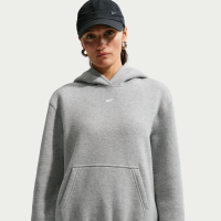 Nike Studio Fleece-hættetrøje i medium vægt til kvinder - grå