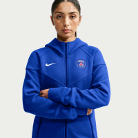 Paris Saint-Germain Tech Fleece Nike Soccer Windrunner-hættetrøje med lynlås til kvinder - blå