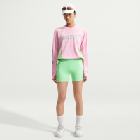 Tætsiddende Nike Swift-løbeshorts (10 cm) med høj talje og lommer til kvinder - grøn