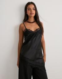 Only - Sort - Onlindona Strap Satin Lace Top Wvn
