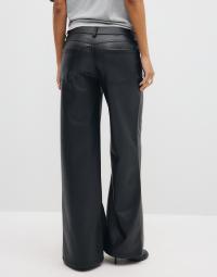 Nelly - Sort - Loose Flare PU Pants