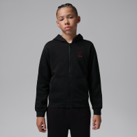 Jordan Brooklyn Fleece-hættetrøje med fuld lynlås til større børn - sort
