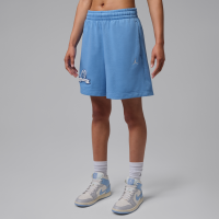 Jordan Brooklyn Fleece-shorts i french terry med grafik til kvinder - blå