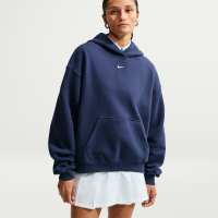 Oversized Nike Studio Fleece-hættetrøje i medium vægt til kvinder - blå