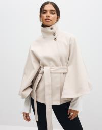 Pieces - Beige - Pcaiken Cape Jacket W. Belt Bc