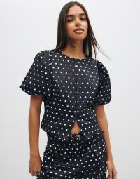 Neo Noir - Sort - Anela Dot Blouse