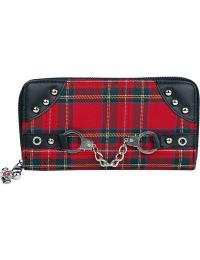 Banned Alternative Pung - Red Tartan Wallet - Damer - sort-rød