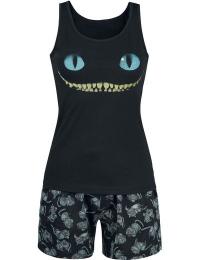 Alice i Eventyrland - Disney Pyjamas - Filurkatten - Smile - S till 4XL - Damer - sort