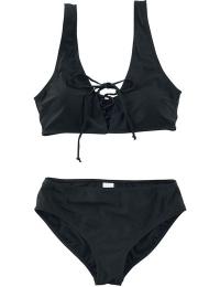 Forplay Badedragt - Front Laced Bikini - M till L - Damer - sort