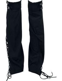 Gothicana by EMP Knæstrømper - Leg Warmers with Lacing and Buckles - S-M till XXL-3XL - Damer - sort