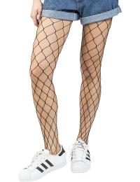 Pamela Mann Tights - Extra Large Net Tights with Waistband - S-XL - Damer - sort