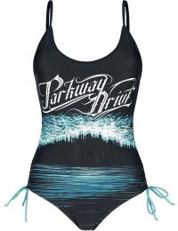 Parkway Drive Badedragt - EMP Signature Collection - S till M - Damer - sort-blå-hvid