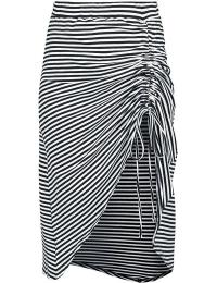 Banned Retro Mellemlang nederdel - Beach Breeze Skirt - S till 4XL - Damer - sort-hvid