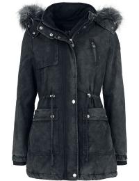 Black Premium by EMP Vinterjakke - Ladies Field Jacket - S till XXL - Damer - mørk grå