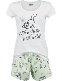 Simon's Cat Pyjamas - Life Is Better With A Cat - S till 3XL - Damer - multifarvet