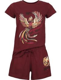 Harry Potter Pyjamas - Føniksordenen - S till 3XL - Damer - vin rød