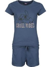Lilo & Stitch - Disney Pyjamas - Chill Vibes - S till XXL - Damer - blå