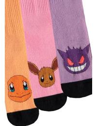 Pokémon Sokker - Charmander Eevee Gengar - EU 35-38 - Unisex - multifarvet