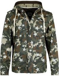 RED by EMP Overgangsjakke - Camo møder Stars - S till XXL - Damer - multifarvet
