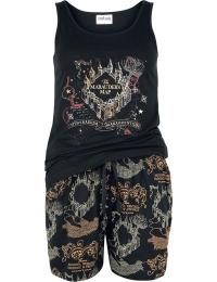 Harry Potter Pyjamas - Marauder's Map - S - Damer - sort