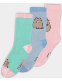 Pusheen Sokker - Crew-sokker (3-pak) - EU35-38 till EU 39-42 - Damer - multifarvet