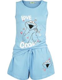 Sesamstrasse Pyjamas - Love Cookie! - L till XXL - Damer - blå