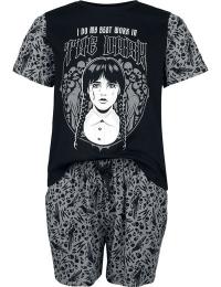 Wednesday Pyjamas - Wednesday - jeg gør mit bedste arbejde i mørket - S till XXL - Damer - sort
