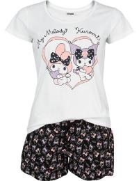 Hello Kitty - Anime Pyjamas - Hello Kitty and Friends - Kuromi - S till 3XL - Damer - multifarvet