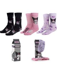 Hello Kitty - Anime Sokker - Kuromi - one size - Damer - multifarvet