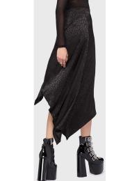 KIHILIST by KILLSTAR Mellemlang nederdel - Kihilist Nova Asymmetric Skirt - S till 4XL - Damer - sort