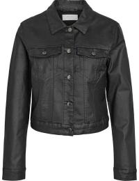 Noisy May Overgangsjakke - NMCOATED DEBRA LS JACKET NOOS - XS till L - Damer - sort