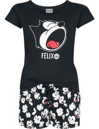 Felix The Cat Pyjamas - Træt Felix - S till 3XL - Damer - sort
