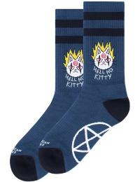 Amerikanske sokker Sokker - Hell no kitty - Mid High - Standard - Unisex - blå