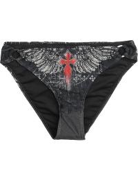 Rock Rebel by EMP Bikinitrusser - Bikini Bottoms with Skull Print - S till XXL - Damer - sort