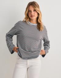 Pieces - Blå - Pcsadie Ls Top Noos