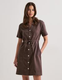 Only - Brun - Onlfina-Soft S/S Belt Dress Pnt