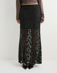 Vero Moda - Sort - Vmmeta Lace Hw Ankle Skirt Wvn Ga