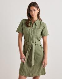 Only - Grøn - Onlsilla S/S Zip Belt Short Dr