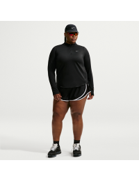 Nike Tempo Dri-FIT-løbeshorts med mellemhøj talje og indershorts (8 cm) til kvinder (plus size) - sort