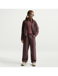 Maskinstrikkede Nike Mavn Therma-FIT-bukser med høj talje til piger - lilla